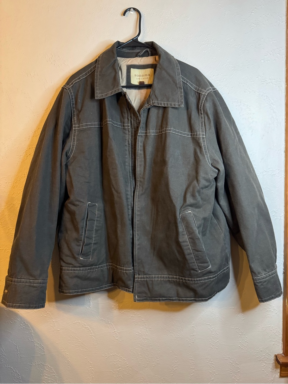 Sonoma Men’s Olive Green Military Field Jacket
